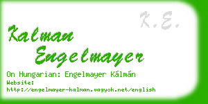 kalman engelmayer business card